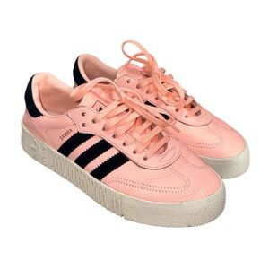 Adidas Samba Rose ‘Clear Orange’ Platform Lace-Up Sneakers F34240 Women’s Size 6